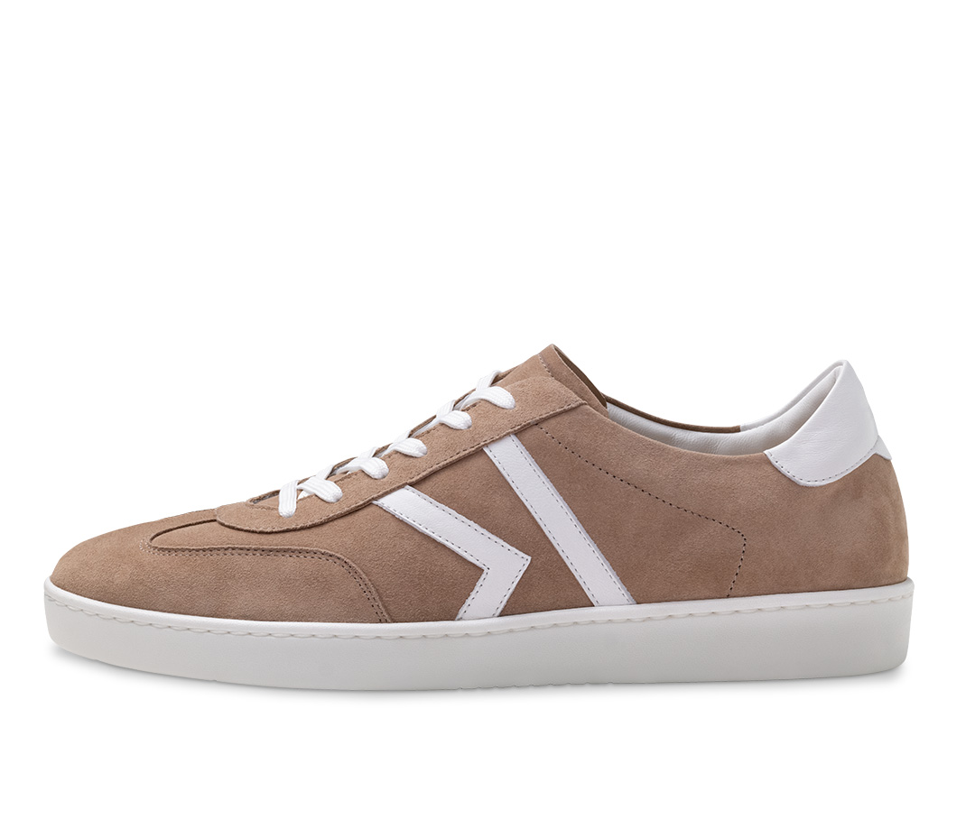 Zapatilla de baile beige con suela Allrounder de ante blanco para interior y exterior