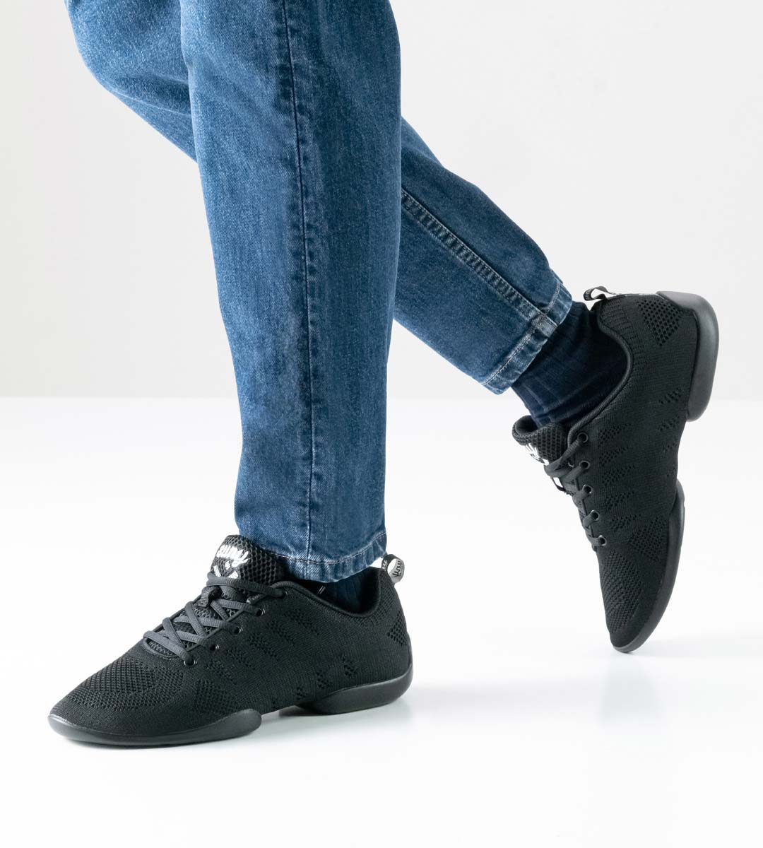 4020 schwarzer Herrentanz Sneaker von Suny für Linedance