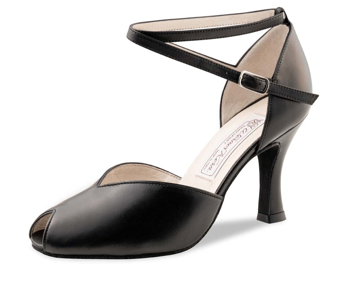 Asta Werner Kern Salsa Damentanzschuh mit Peep-Toe in schwarz