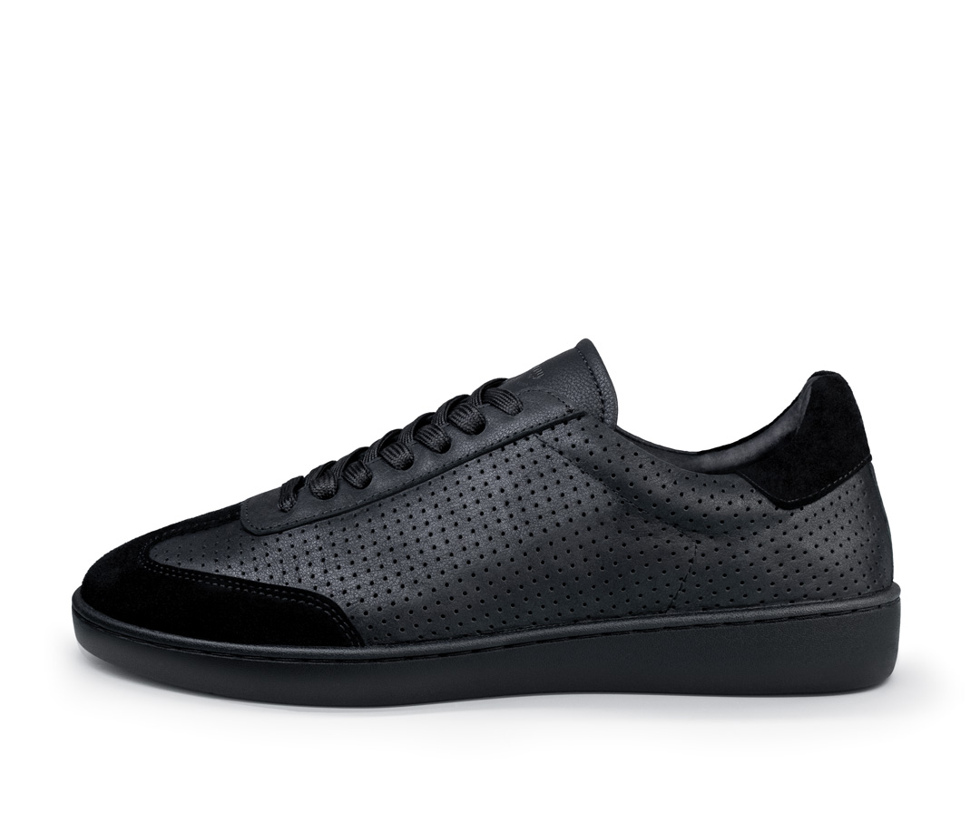 Zapatilla 7030 Damentanzsneaker 7010 in schwarzem Leder von Suny aus dem Hause Anna Kern mit leichter Sohle aus PU für ein perfektes Tanzgefühl.
