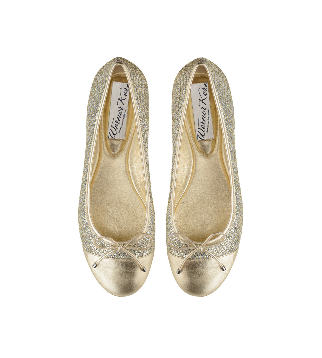 Sole Ballerina - Werner Kern Ballerinas Ballerina Sole in goldenem Glitzer von Werner Kern Ballerinas