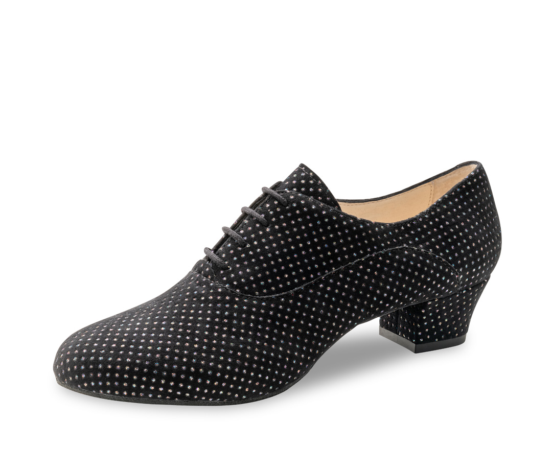 Runa   Damen Tanzschuh Runa - Werner Kern in Multicolor Brokat, sicherer Halt und hohe Flexibilität mit geteilter Sohle und 4xFach Schnürung für Komfort und optimalen Halt, fantastisch bequeme Absatzhöhe von 3,5 cm