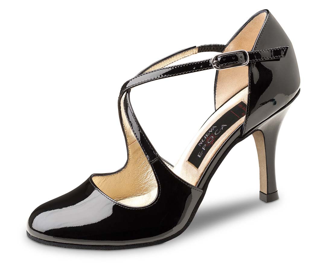 Lupe schwarzer Nueva Epoca Damentanzschuh von Nueva Epoca mit Ledersohle