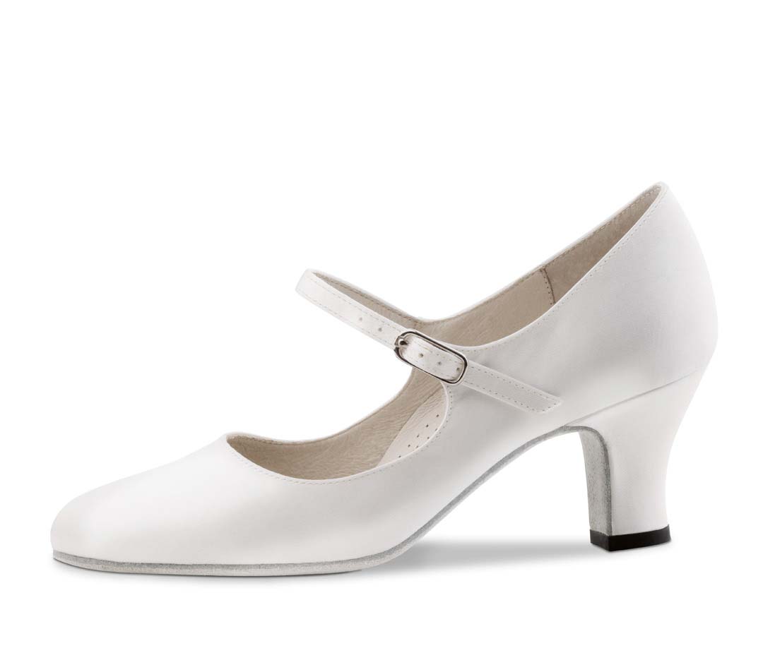 Ashley Werner Kern Brautschuh Pumps in in Satin weiss