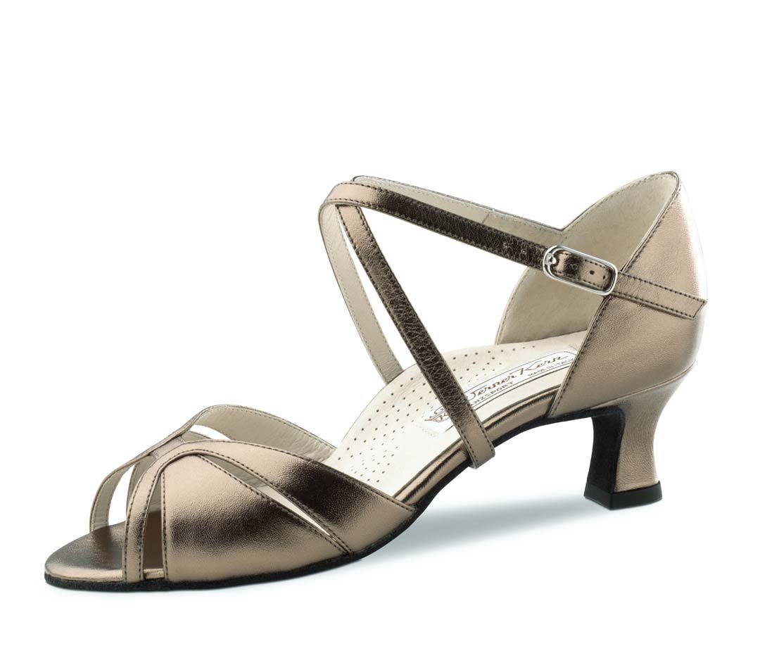 Billy offener Damentanzschuh von Werner Kern in altsilber