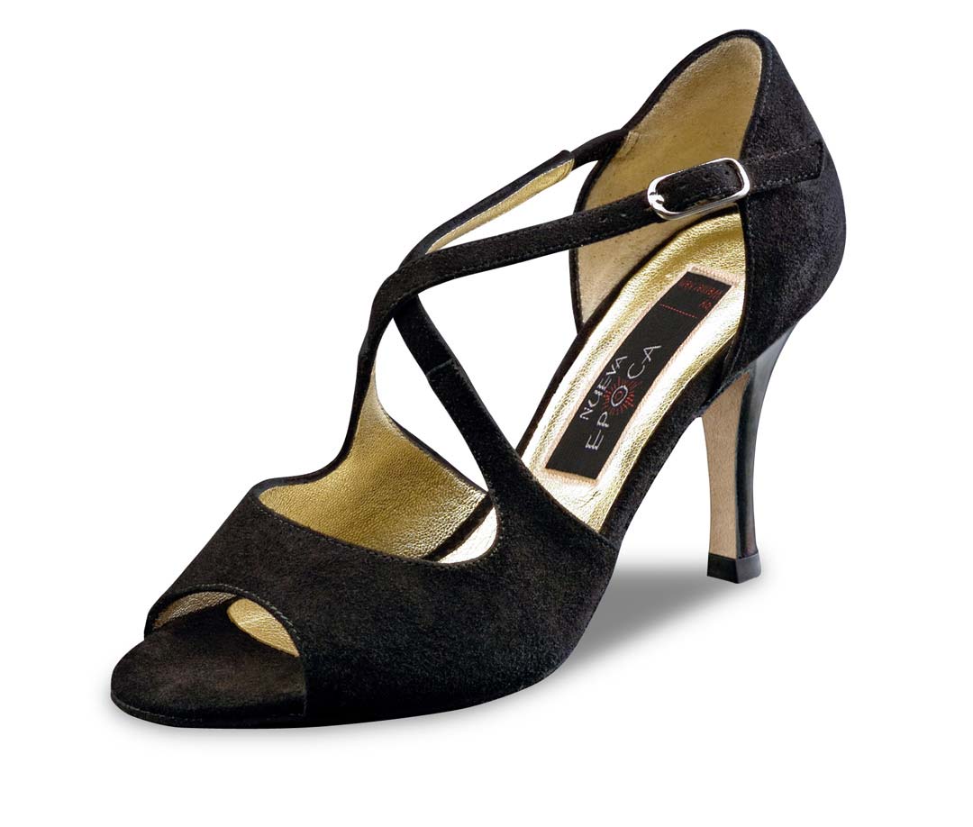 Martha offener Nueva Epoca Damentanzschuh mit Ledersohle