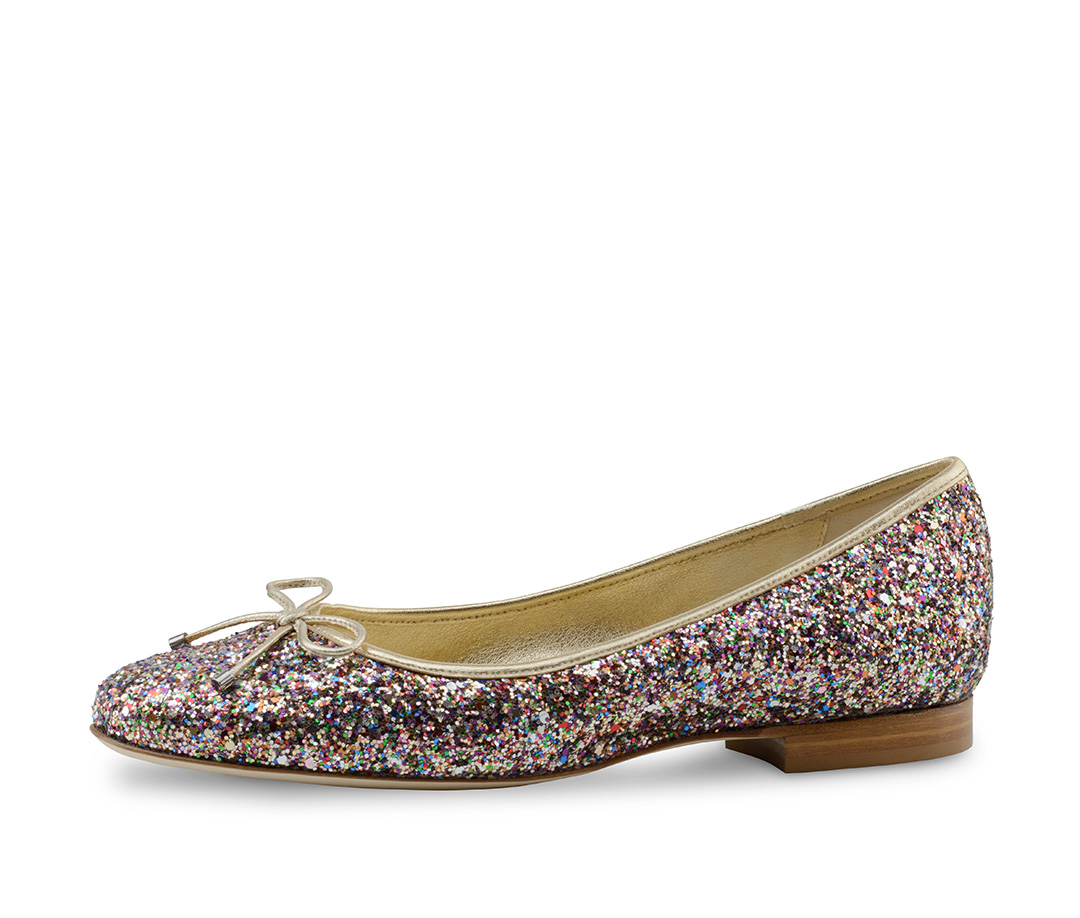 Candy Ballerinas aus buntem Glitzer und einer Schleife