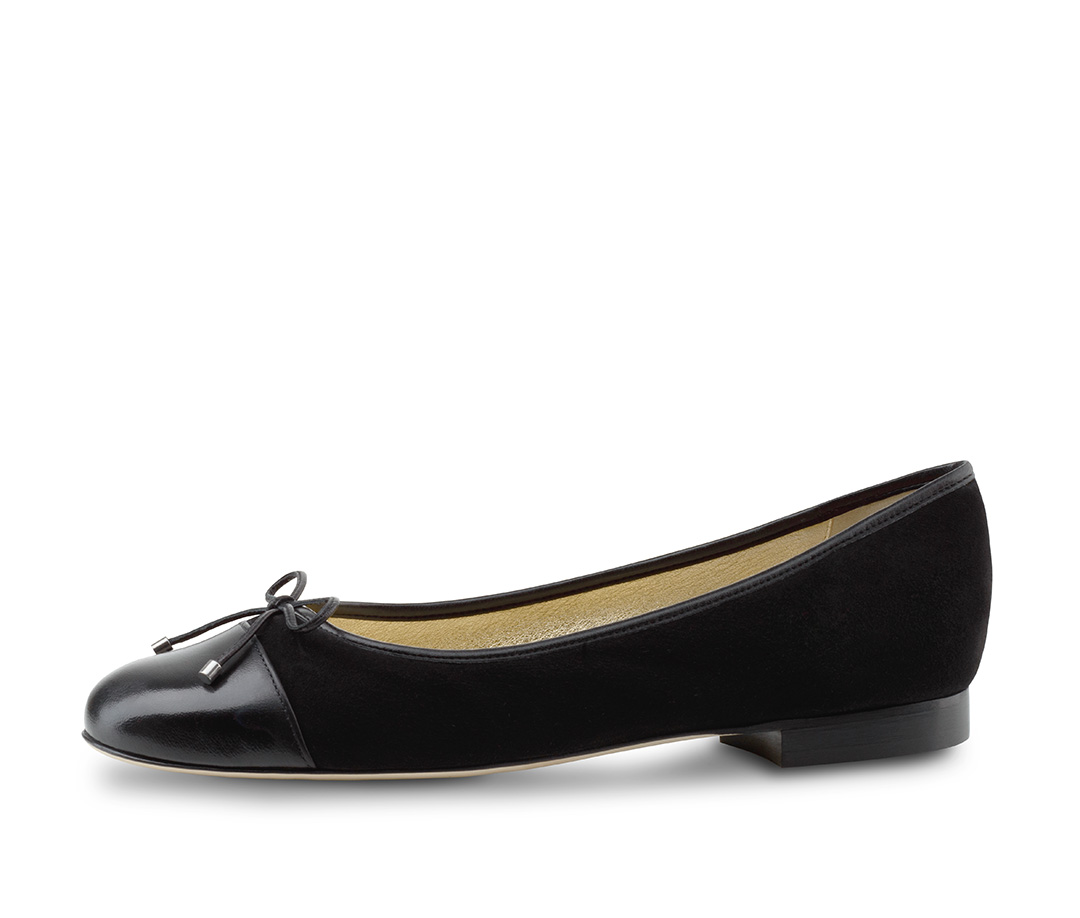 Ballerina Luna - Werner Kern Ballerinas Ballerina Luna in schwarzem Wildleder und Nappaleder