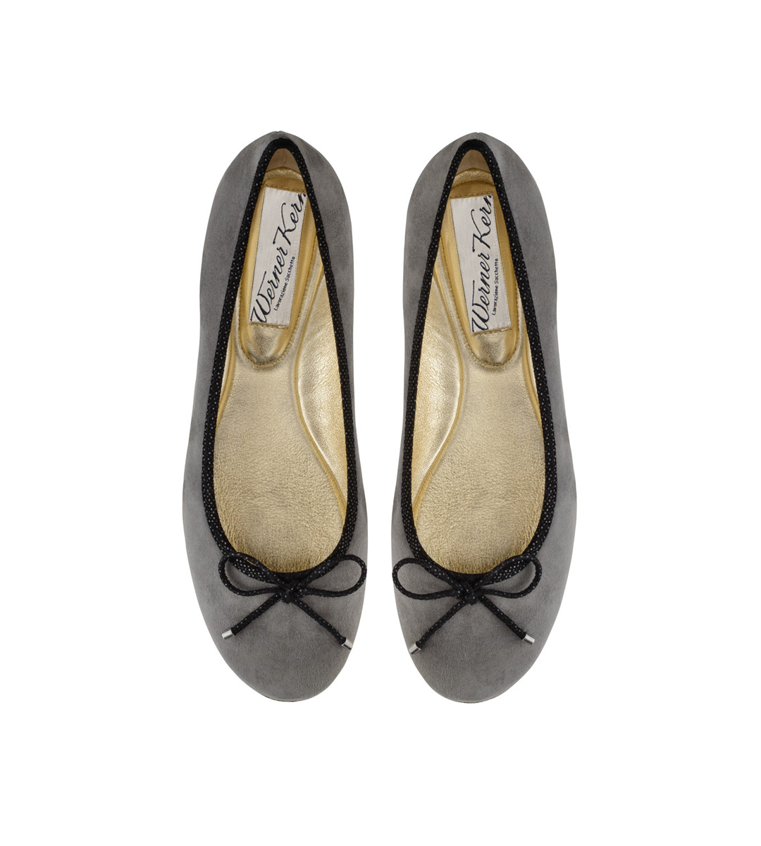 Ballerina Jane - Werner Kern Ballerinas Eleganter Ballerina in der Farbe grau mit schwarzer Schleife