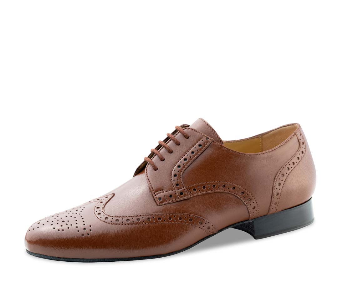 Udine cognac farbener Herrentanzschuh mit 2 cm Absatzhöhe