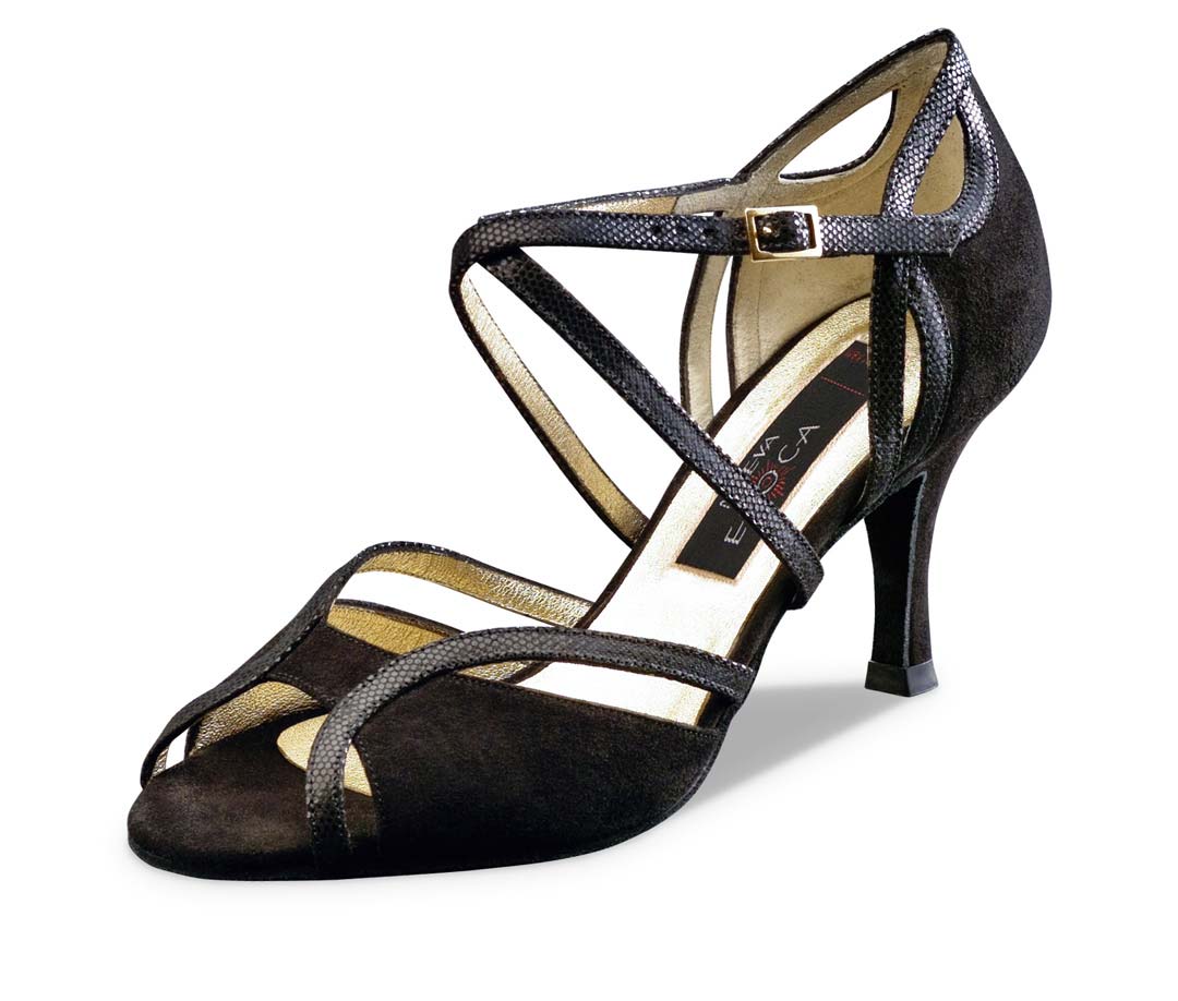 Shakira offener Tango Damentanzschuh von Nueva Epoca in schwarz