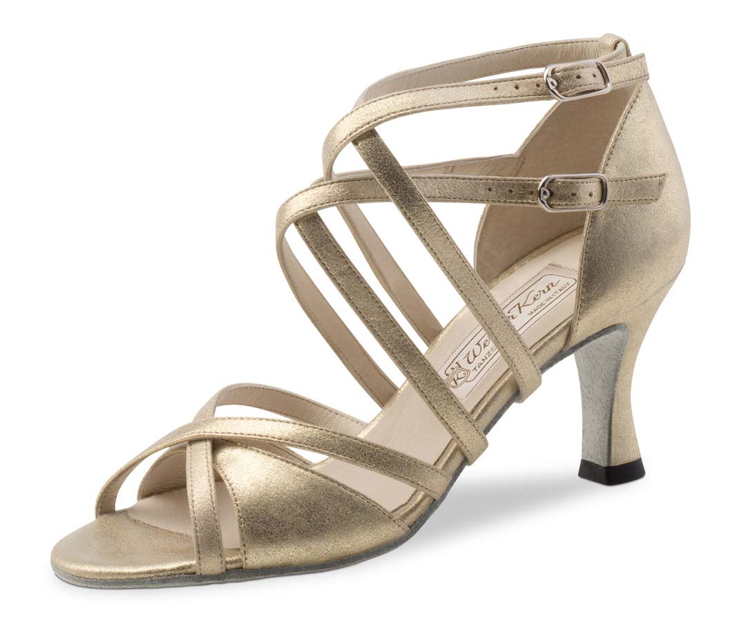 Eva 6,5 cm hoher Damentanzschuh von Werner Kern in platin