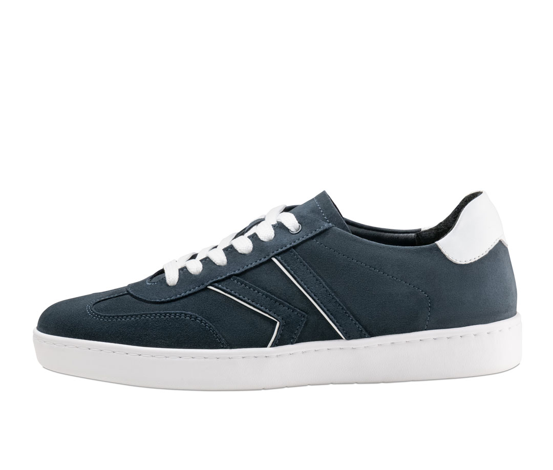 Momo Zapatillas de baile para interior y exterior con suela de PU blanca, confeccionadas en ante azul, de Werner Kern
