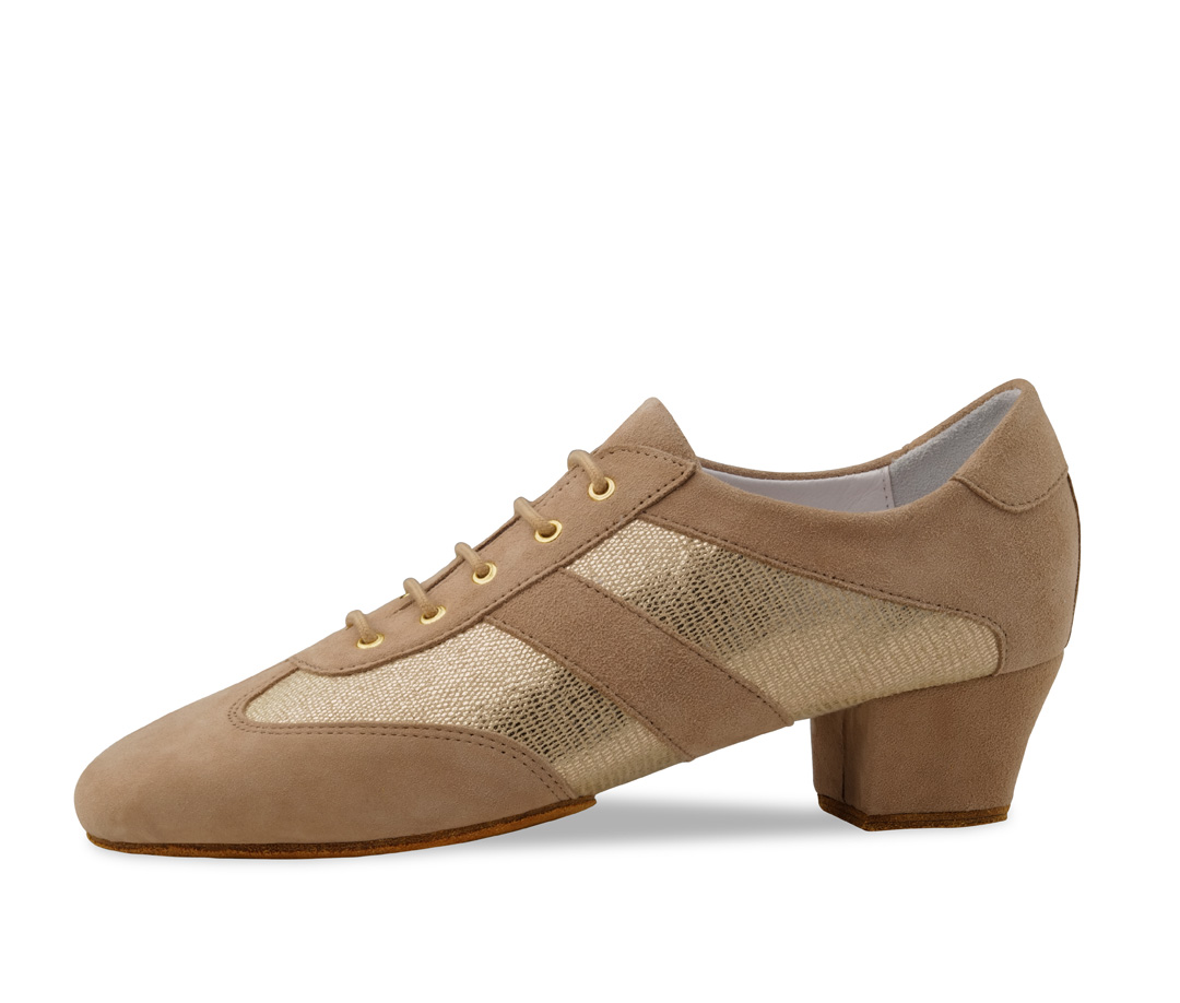 Sandrine Sportlich eleganter Trainingstanzsneaker mit geteilter Sohle und 3,5 cm Absatz aus Leder von Anna Kern.