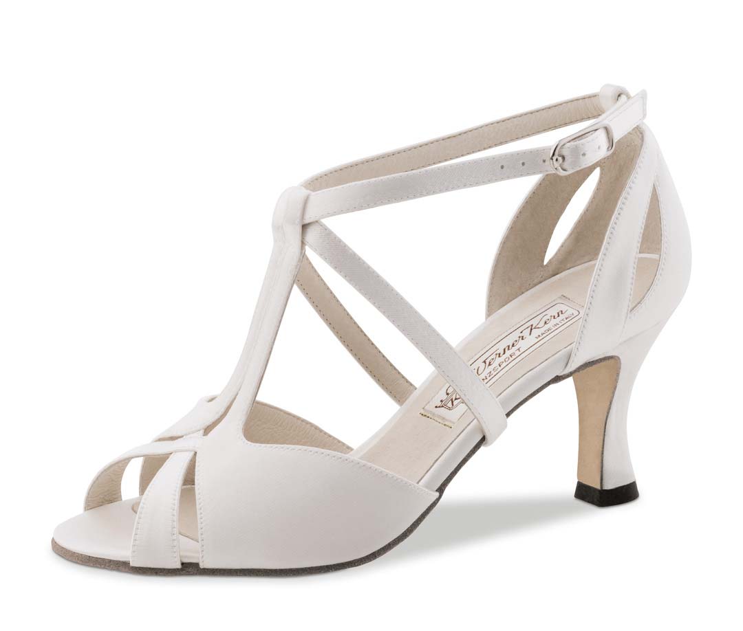 Francis offener Brautschuh von Werner Kern mit T-Steg in Satin