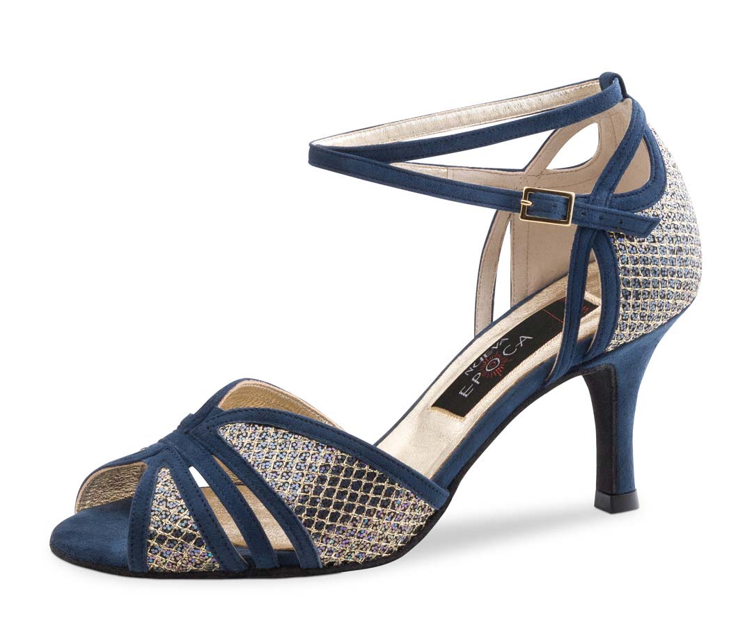 Donna offener Nueva Epoca Damentanzschuh in blau