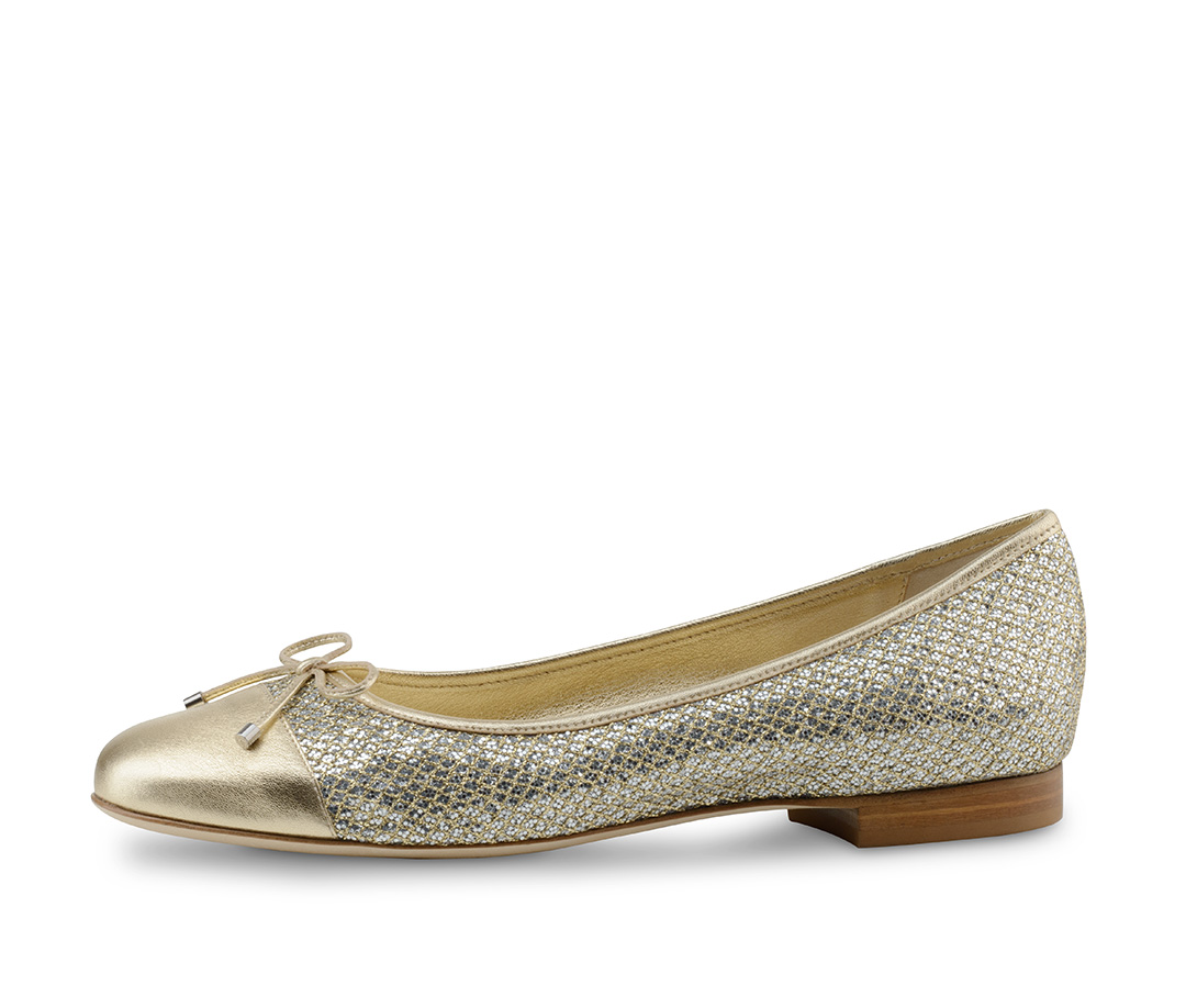 Sole Ballerina - Werner Kern Ballerinas Ballerina Sole in goldenem Glitzer von Werner Kern Ballerinas