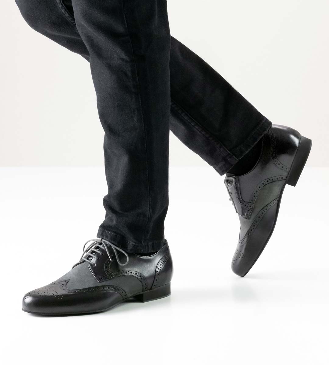 Udine Werner Kern Herrentanzschuh für Tango in schwarz-grau