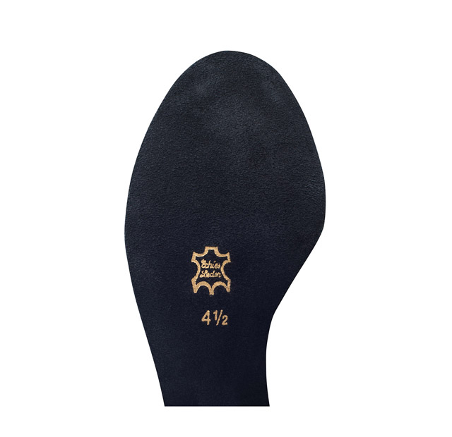 Damensohle schwarz Schwarze Velourledersohle für Damen