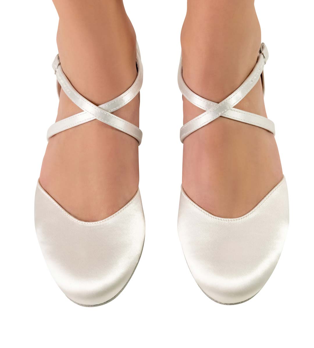 Detailansicht von vorne vom Werner Kern Brautschuh in Satin