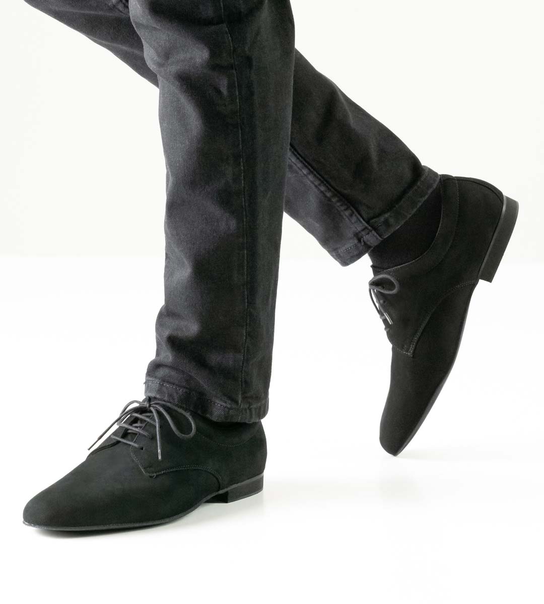 Modena schwarzer Herrentanzschuh von Werner Kern mit Microabsatz