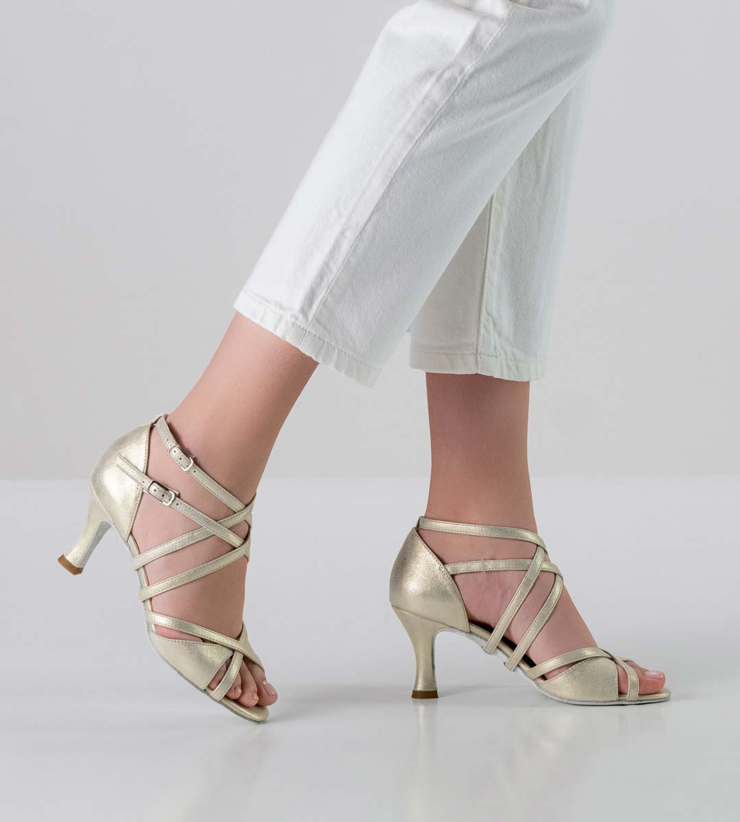 Eva 6,5 cm hoher Damentanzschuh von Werner Kern in platin