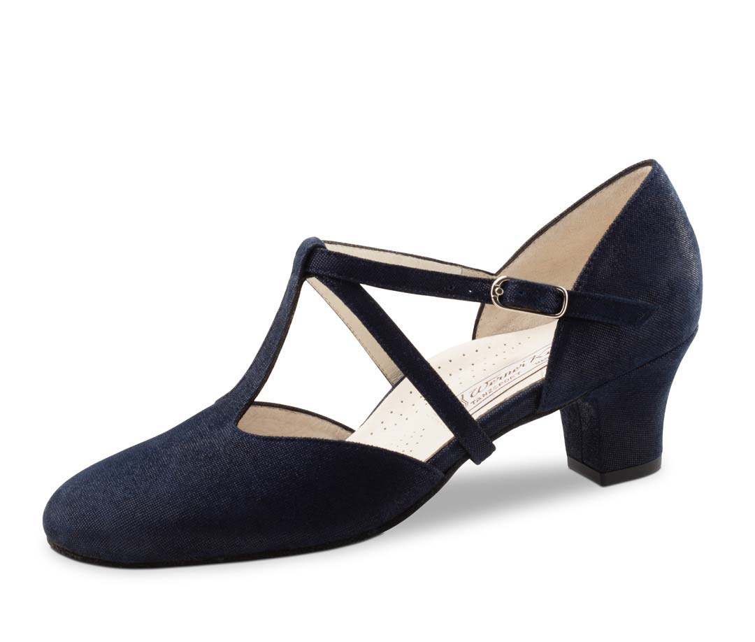 Jessie geschlossener Werner Kern Damentanzschuh in schimmernedem Velour