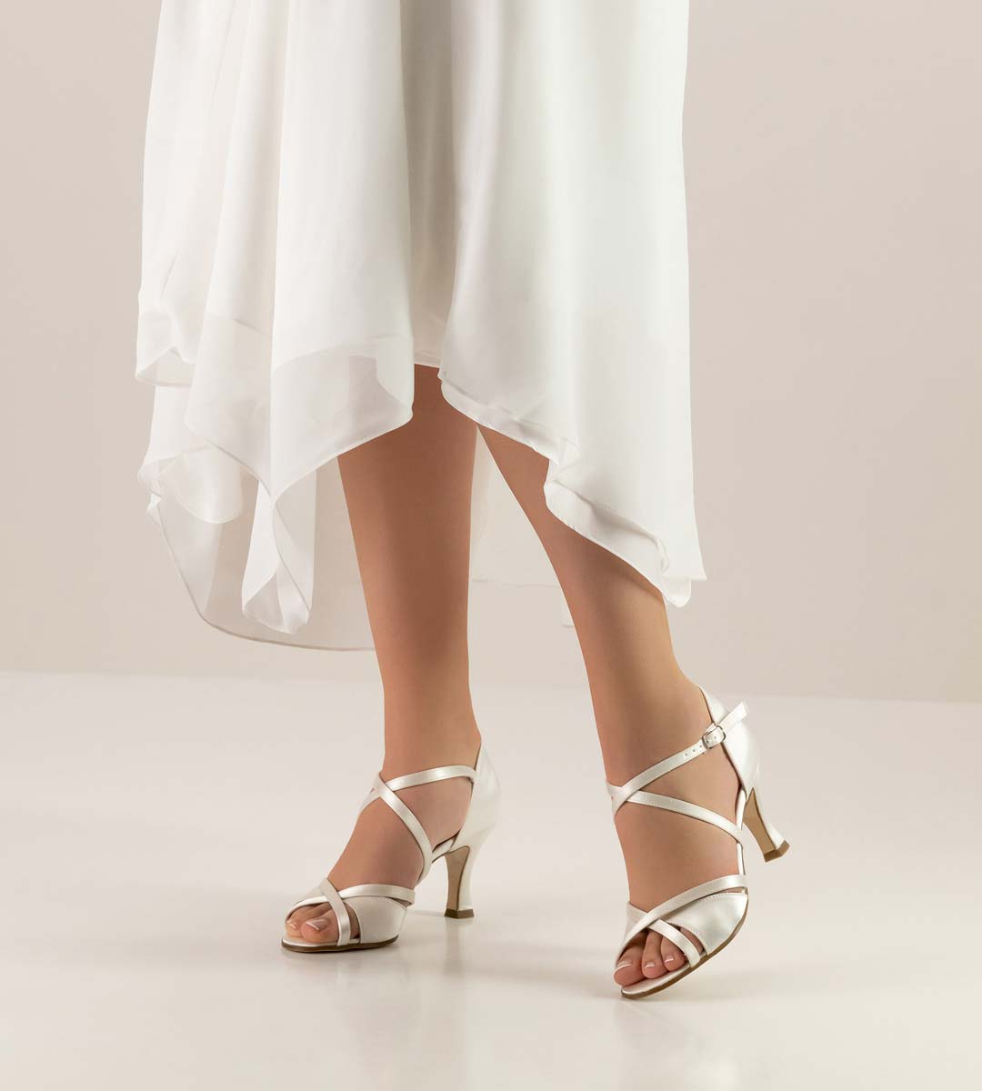 July 6,5 cm hoher Werner Kern Brautschuh mit Ledersohle