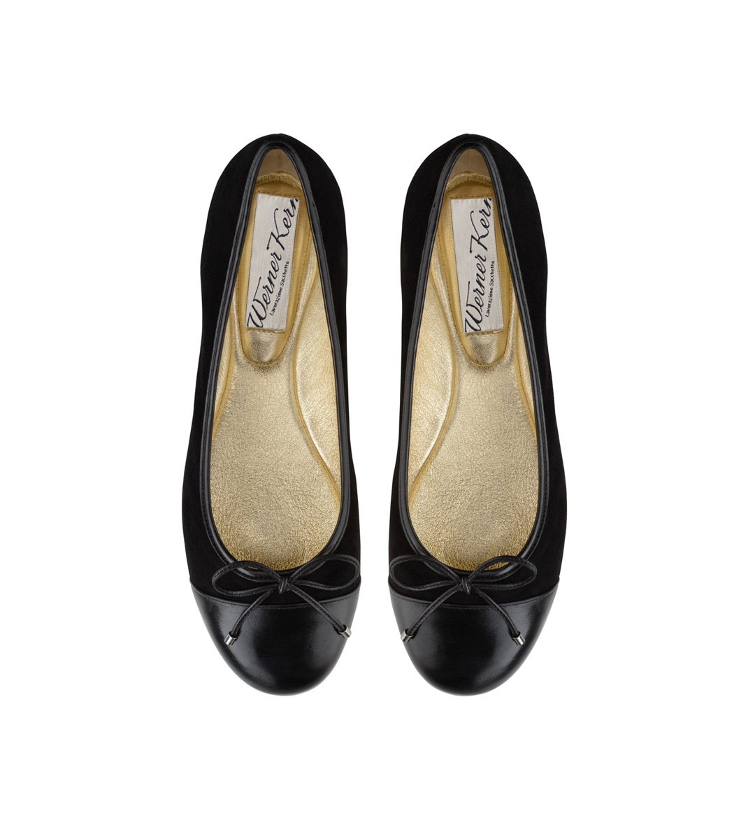 Ballerina Luna - Werner Kern Ballerinas Ballerina Luna in schwarzem Wildleder und Nappaleder