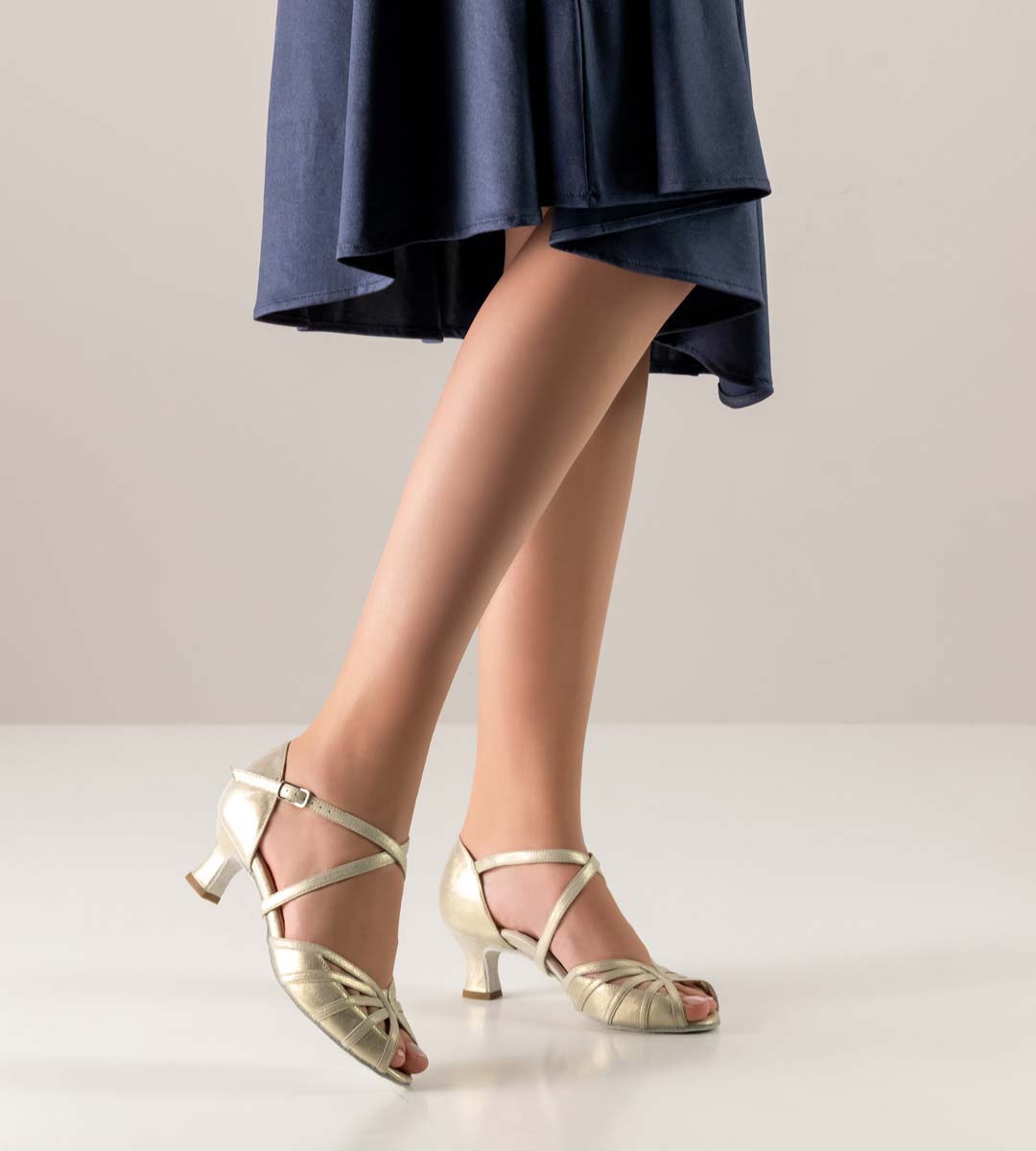 Smilla offener Werner Kern Damentanzschuh in hellem gold