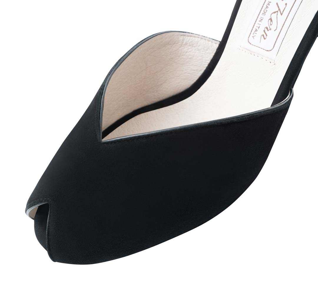 Asta Ansicht der Peep-Toe Öffnung des Werner Kern Damentanzschuhes