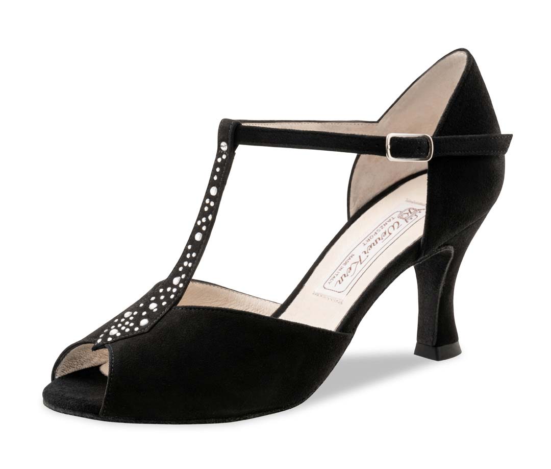 Claudia offener Damentanzschuh von Werner Kern mit Strass