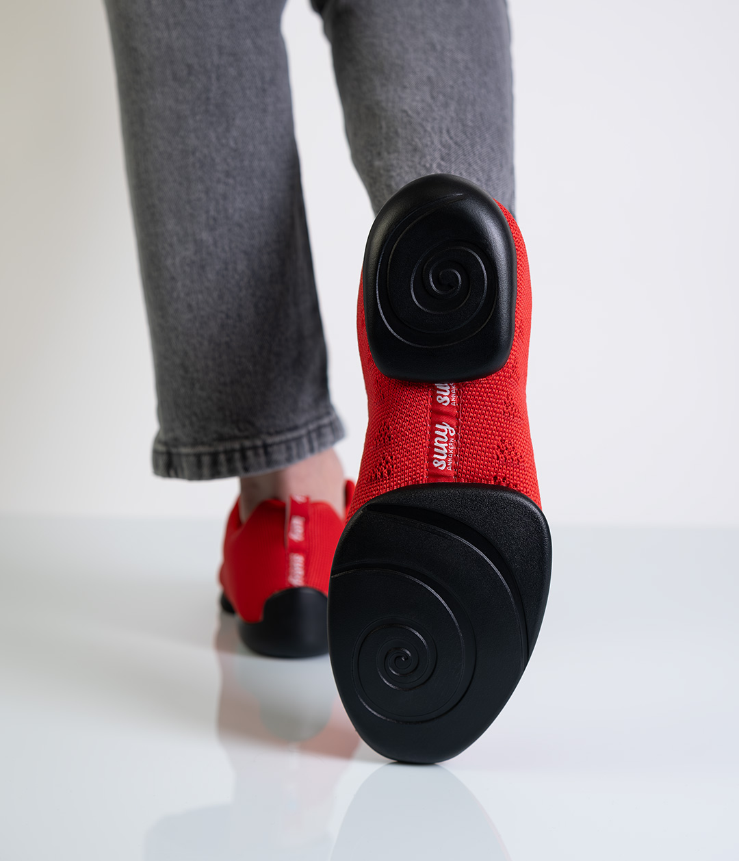 Suela de PU negra dividida de las zapatillas de baile Suny.