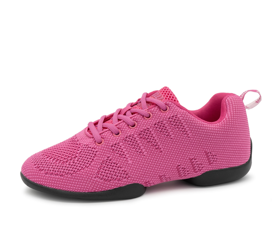 Zapatilla 165 Damen Tansneaker 165 in Fuchsia von Suny by Anna Kern, aus feinem Knitting Material mit Split Sole, ideal zum Tanzen auf allen Böden.