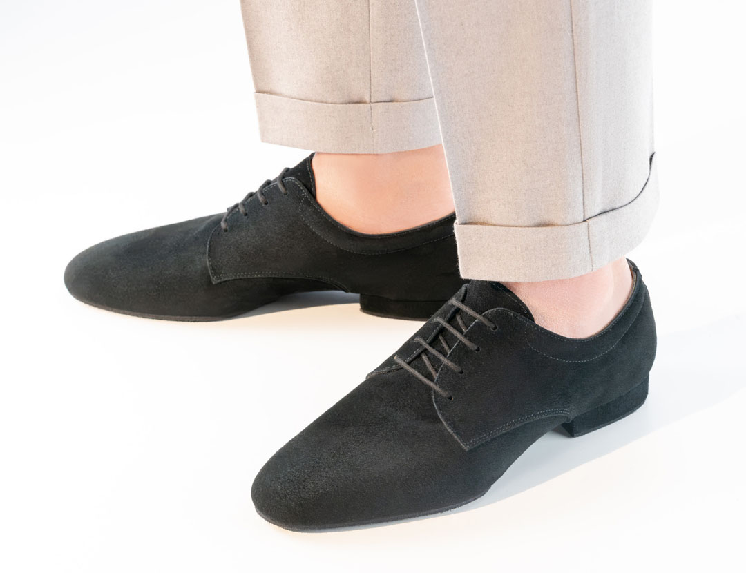 Zapatos de baile para hombre con suela dividida, de ante negro, de Werner Kern