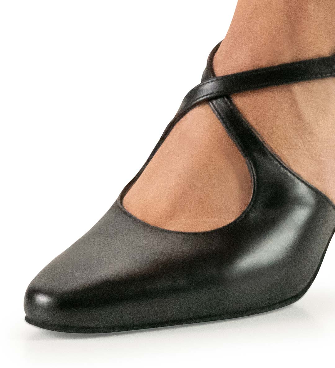 Ines Detailansicht der Riemchen von Werner Kern Tango Damentanzschuh